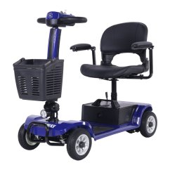 Elektrický čtyřkolový vozík RACCEWAY® SPLIT, modrý