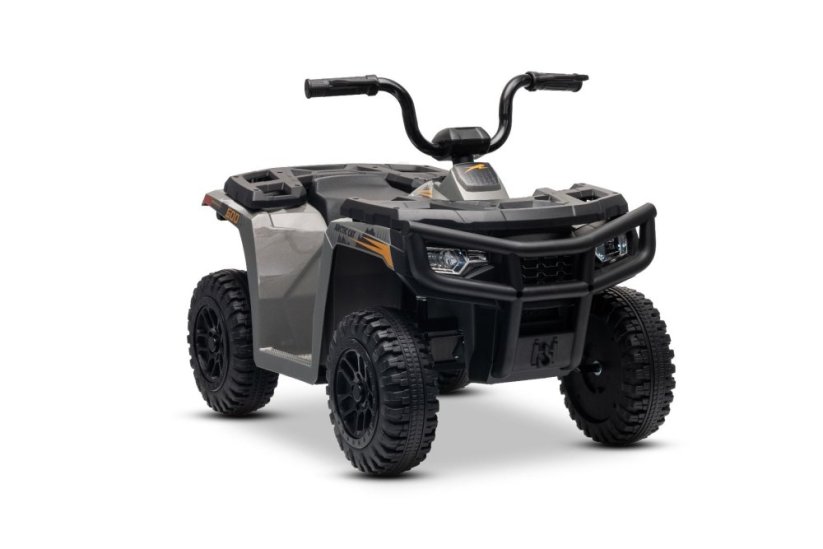 Elektrická čtyřkolka Beneo Arctic Cat 12V se zadním pohonem, šedá, LED světla, lithiová baterie, 2 x 25W motor, originální licence