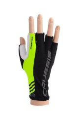 Crussis cyklo rukavice čierno / žlté fluo