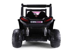 Beneo Elektrické autíčko UTV 24V, růžové, dvoumístné, 2 x 200 W Motor, Lithiová baterie, EVA kola, odpružené nápravy, ektrická brzda, čalouněné sedátko, 2,4 GHz DO, Dvoumístné, USB, SD karta