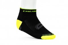 Cyklistické ponožky Crussis, černo-žluté