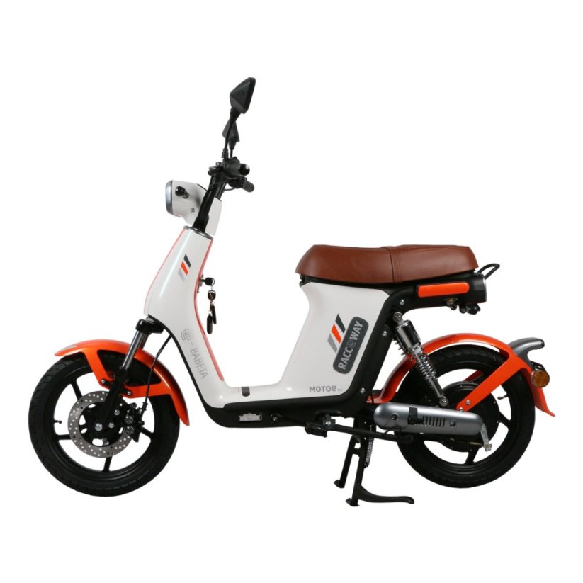 Elektroskúter RACCEWAY® E-BABETA® II, bielo-oranžová, bez batérie