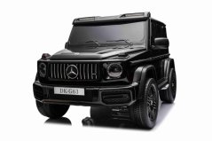 Beneo Mercedes-Benz G63 AMG 4x4 Dvoumístný elektromobil 24V, černý, MP3 přehrávač s připojením USB/AUX a Bluetooth, pohon 4x4, lithiová baterie , EVA kola s odpružením, koženková sedadla, dálkové ovládání, licencovaný