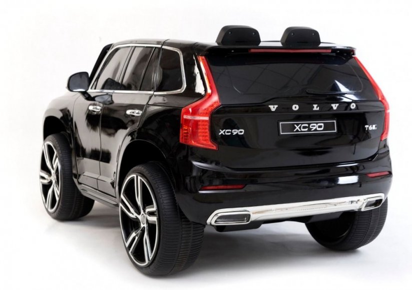 Beneo Elektrické autíčko Volvo XC90 čalúnené sedadlo 24 GHz Do kľúč 2 X motor dvojmiestne USB SD karta orginal licencia čierna