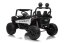 Elektrické auto Beneo T-REX Ride 4x4 dvoumístné 24V, bílé, MP3 přehrávač se vstupem USB/AUX, pohon 4x4, lithiová baterie, odpružení, dálkové ovládání, LED světla