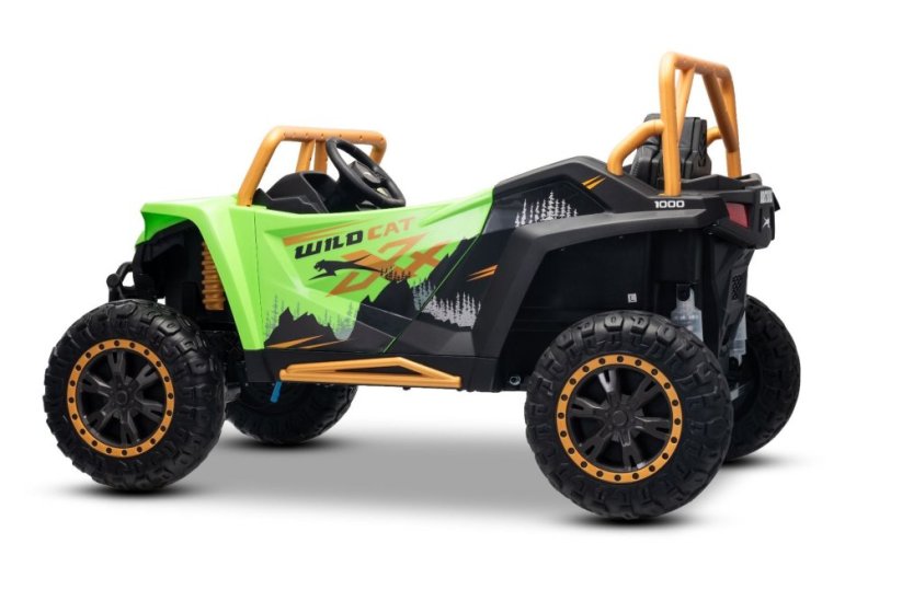 Elektrická buggy Arctic CAT XXL 4x4 24V, zelená, dvoumístná, Měkká EVA kola, Výkonné motory, Lithiová baterie, MP3 přehrávač s Bluetooth, Odpružená zadní náprava, Koženková sedadla, Originální licence