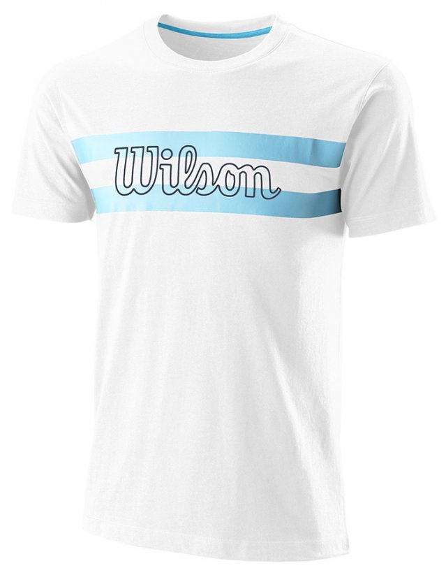 Pánske tričko Wilson Chi Script CTN Tee-Slimfit white