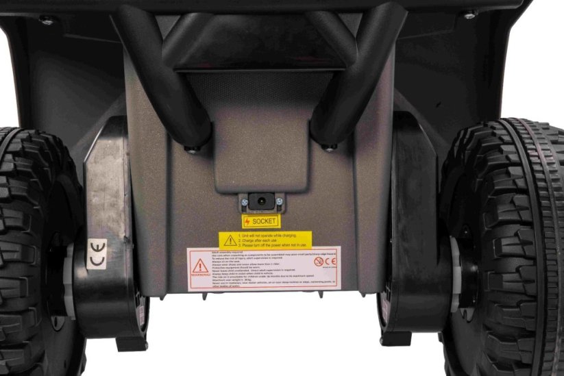 Elektrická čtyřkolka Beneo Arctic Cat 12V se zadním pohonem, šedá, LED světla, lithiová baterie, 2 x 25W motor, originální licence