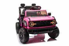 Elektrické autíčko Beneo Ford Bronco s pohonom zadných kolies s licenciou (Jednomiestne), ružové, Lítiová batéria, Vysoký podvozok, široké sedadlo, Odpružená zadná náprava, 2,4 GHz Diaľkový ovládač, MP3 prehrávač so vstupom USB, LED