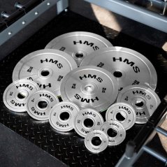 HMS TOS Sada ocelových olympijských kotoučů 2 x 0,25 - 25 kg (168 lbs) 50 mm