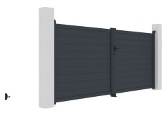 Brána G21 Orlando 350x158 cm dvojkrídlová, antracitová
