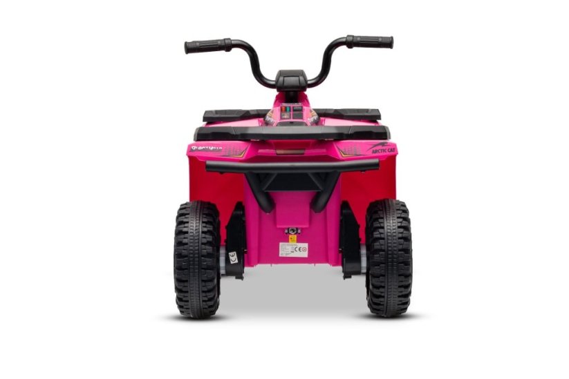 Elektrická čtyřkolka Beneo Arctic Cat 12V se zadním pohonem, růžová, LED světla, lithiová baterie, 2 x 25W motor, originální licence