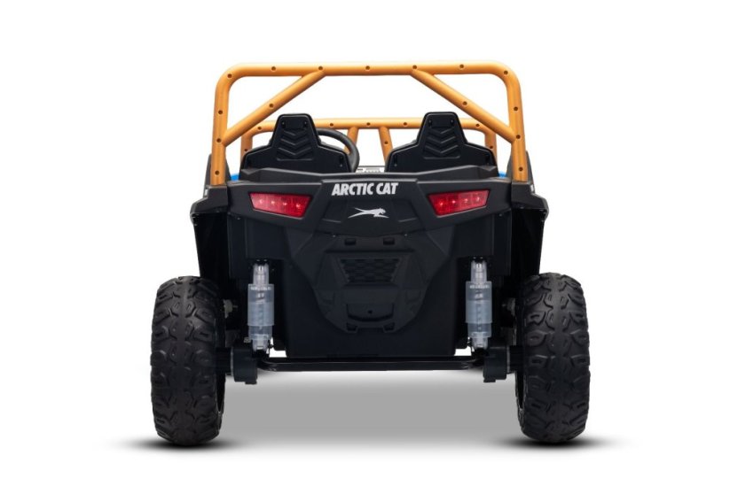 Elektrická buggy Arctic CAT XXL 4x4 24V, modrá, dvoumístná, měkká EVA kola, výkonné motory, lithiová baterie, MP3 přehrávač s Bluetooth, odpružená zadní náprava, koženková sedadla, originální licence