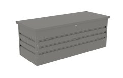 Záhradný box G21 Denver 560 L, metalický šedý plechový