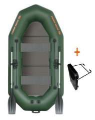 Čln Kolibri K-250 TP PROFI zelený pevná podlaha + držiak motora