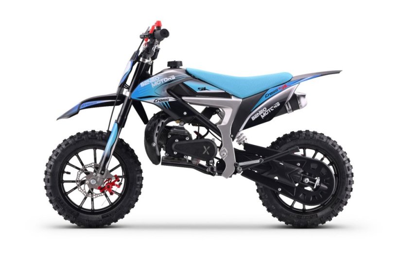 Dětská benzínová motorka Beneo Motors CROSS SX modrá - 50cm3
