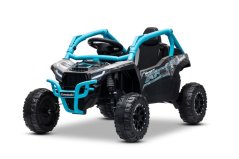 Elektrické auto Kawasaki TERYX KRX 1000 12V, modré, jednomístné, zadní odpružení, dálkové ovládání 2,4 Ghz, lithiová baterie, 2 x 25W motory, MP3 s USB/AUX