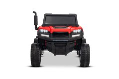 Beneo Farmárske elektrické autíčko RIDER 6X6 24V s pohonom štyroch kolies 4X 200W, Dvojmiestne, červené, Lítiová batéria, EVA kolesá, Koženkové dvojsedadlo, Odpružené nápravy, 2,4 GHz Diaľkový ovládač, MP3 s USB