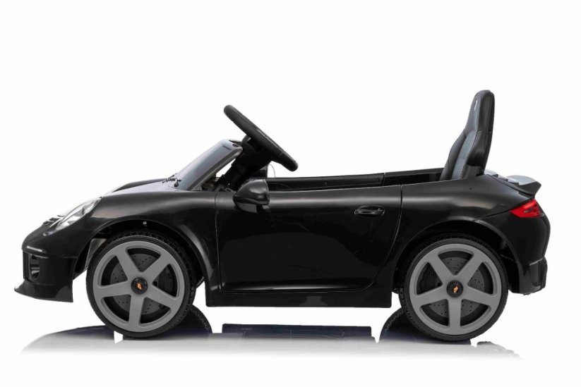 Beneo Elektrické autíčko RUF GT 12V, čierne, Otváracie dvere, 2.4 GHz diaľkové ovládanie, LED svetlá vpredu aj vzadu, USB/Aux Vstup, Lítiová batéria, 2 X 35W motor, ORIGINÁL licencia