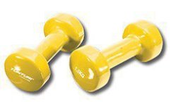 Činka aerobic 2 x 1,5 kg Tunturi Vinyl žltá