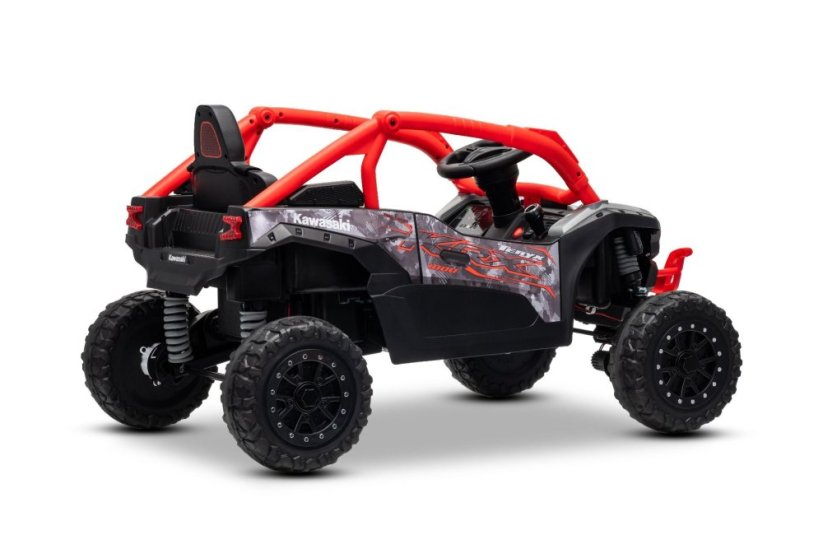 Elektrické autíčko Kawasaki TERYX KRX 1000 12V, červené, jednomiestne, odpružená zadná náprava, 2,4 Ghz diaľkové ovládanie, Lítiová batéria, 2 x 25W Motory, MP3 s USB/AUX,