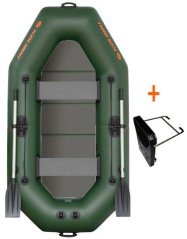 Čln Kolibri K-260TP zelený pevná podlaha + držiak motora