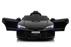 Beneo Elektrické autíčko Audi RS E-Tron GT 12V, černé, široké jednomístné sedátko, 2,4 GHz dálkové ovládání, USB/AUX Vstup, Bluetooth, Odpružení, Lithiová baterie, LED světla, 2 X 25W Motor, ORIGINÁL licence