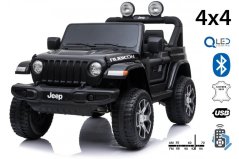 Beneo Elektrické autíčko JEEP Wrangler, Jednomiestne, Kožené sedadlá, Rádio s Bluetooth prehrávačom, SD/USB vstup, čierne