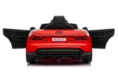 Beneo Elektrické autíčko Audi RS E-tron GT 12V, červené, široké jednomiestne sedadlo, 2,4 GHz diaľkové ovládanie, USB / AUX Vstup, Bluetooth, Odpruženie, Lítiová batéria, LED svetlá, 2 X 25W Motor, ORIGINÁL licencia