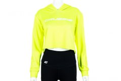 Dámska mikina krátká Crussis neon yellow