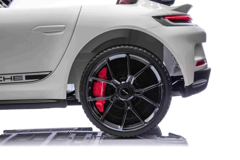 Beneo Elektrické autíčko Porsche 911GT3 24V s pohonom 4x4, biele, Dvojmiestne sedadlo, 2,4 GHz diaľkové ovládanie, USB/AUX Vstup, 200W motory, Odpruženie, Lítiová batéria, LED svetlá vpredu aj vzadu, ORIGINÁL licencia