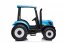 Elektrický traktor NEW HOLLAND-T7 12V, Jednomístné, modré, Koženkové sedadlo, MP3 Přehrávač s USB vstupem, Zadní pohon, 2x 35W Motor, EVA kola, 2,4 GHz Dálkové Ovládání, Originál licence