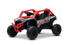 Elektrické autíčko Kawasaki TERYX KRX 1000 12V, červené, jednomiestne, odpružená zadná náprava, 2,4 Ghz diaľkové ovládanie, Lítiová batéria, 2 x 25W Motory, MP3 s USB/AUX,