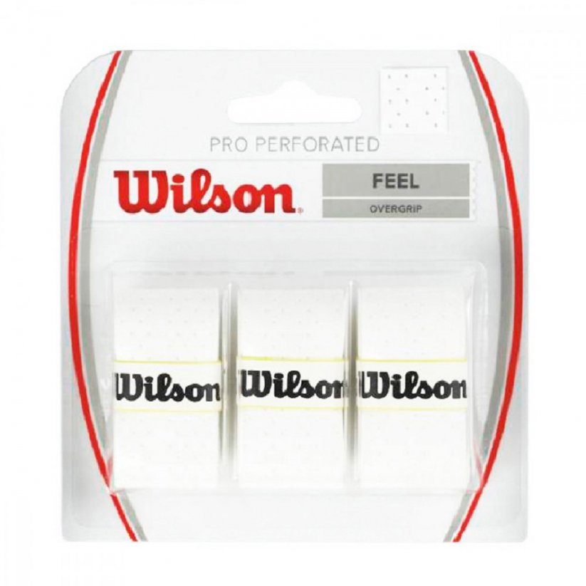 Wilson PRO OVERGRIP PERFORATED 3 ks - Barva: Biela
