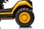 Beneo Licencovaný elektrický Bagr Caterpillar se svahovací lžící, Jednomístný, žlutý, USB vstupem na MP3 Přehrávači, Zadním pohonem s 2 x 30W Motory a Lithiovou baterií