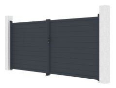 Brána G21 Orlando 392 × 173 cm, dvoukřídlá, antracitová