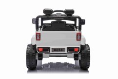 Beneo Elektrické autíčko OFFROAD NEW s pohonom zadných kolies, biele, Lítiová batéria, Vysoký podvozok, široké sedadlo, Odpružené nápravy, 2,4 GHz Diaľkový ovládač, MP3 prehrávač so vstupom USB/SD, LED svetlá
