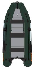 Čln Kolibri KM-450DSL zelený hliníková podlaha