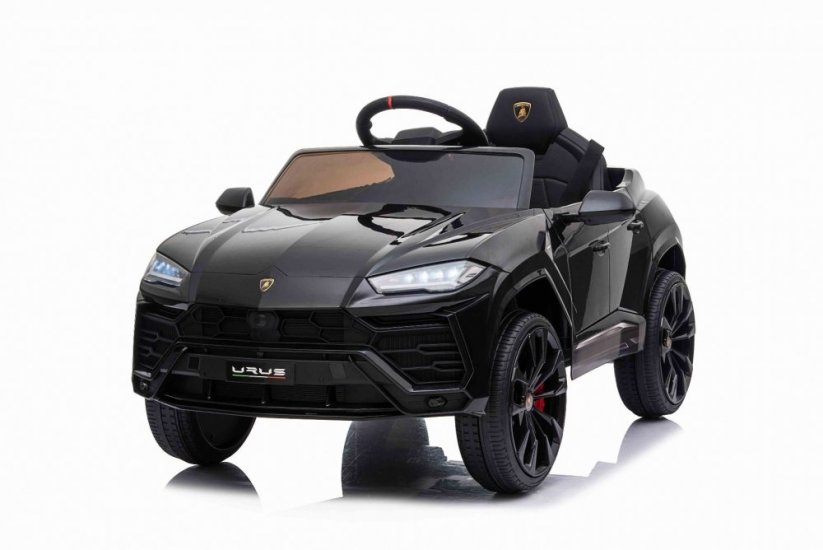 Beneo Elektrické autíčko Lamborghini Urus, 12V, 2,4 GHz dálkové ovládání, USB / SD Vstup, odpružení, otevírací dveře, měkké EVA kola, 2 X MOTOR, černé, ORIGINAL licence