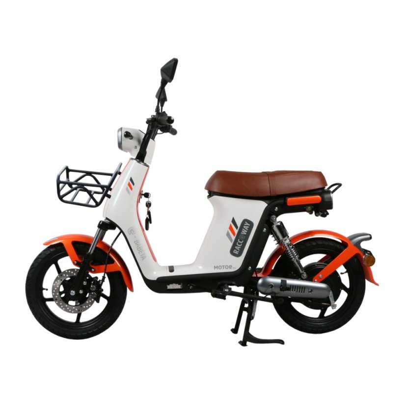 Elektroskúter RACCEWAY® E-BABETA® II, bielo-oranžová, bez batérie