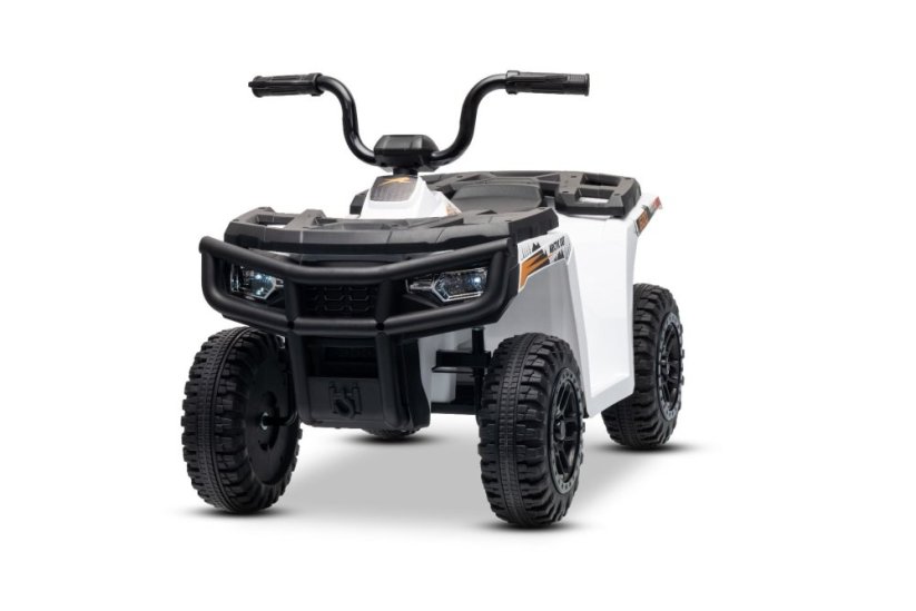Elektrická štvorkolka Beneo Arctic Cat 12V so zadným pohonom, biela, LED svetlá, Lítiová batéria, 2 x 25W motor, Originál Licencia