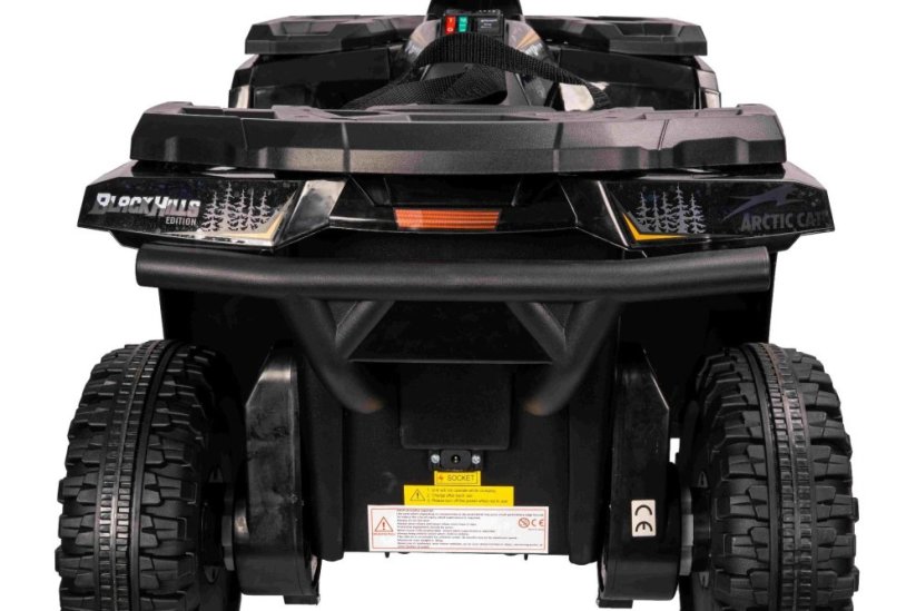 Elektrická čtyřkolka Beneo Arctic Cat 12V se zadním pohonem, černá, LED světla, lithiová baterie, 2 x 25W motor, originální licence