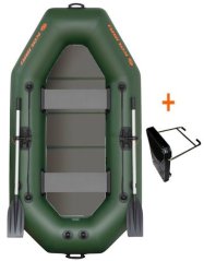 Čln Kolibri K-240TP zelený pevná podlaha + držiak motora