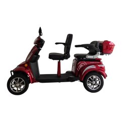 Elektrický čtyřkolový vozík RACCEWAY® STRADA LUX DUO, červený