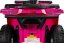 Elektrická čtyřkolka Beneo Arctic Cat 12V se zadním pohonem, růžová, LED světla, lithiová baterie, 2 x 25W motor, originální licence