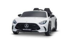 Beneo Mercedes GT63 AMG 24V 4x4 Electric Car, bílý, dvojité sedadlo, nastavitelné sedadlo řidiče, měkká EVA kola, 2,4GHz dálkové ovládání, USB/Bluetooth, 200W motory, odpružení, lithiová baterie, LED světla
