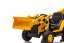 Beneo Licencovaný elektrický Bagr Caterpillar se svahovací i výkopovou lžící, Jednomístný, žlutý, USB vstupem na MP3 Přehrávači, Zadním pohonem s 2 x 30W Motory a Lithiovou baterií