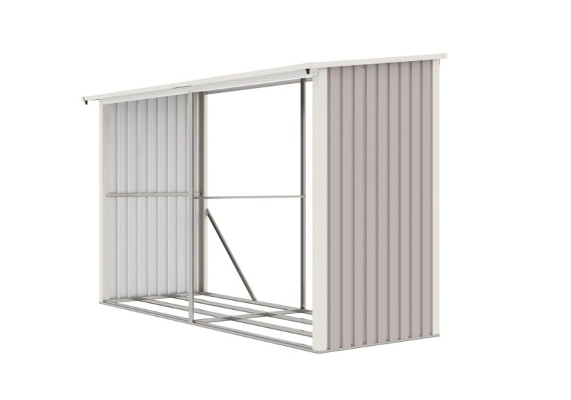 Prístrešok na drevo G21 WOH 682 - 302 x 119 cm, šedý