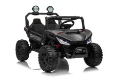 Elektrické auto Beneo T-REX Ride 4x4 dvoumístné 24V, černé, MP3 přehrávač se vstupem USB/AUX, pohon 4x4, lithiová baterie, odpružení, dálkové ovládání, LED světla