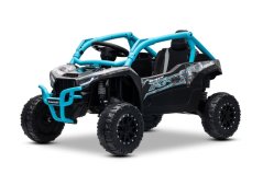 Elektrické autíčko Kawasaki TERYX KRX 1000 12V, modré, jednomiestne, odpružená zadná náprava, 2,4 Ghz diaľkové ovládanie, Lítiová batéria, 2 x 25W Motory, Otvárateľné ochranné rámy, MP3 s USB/AUX, Licencované